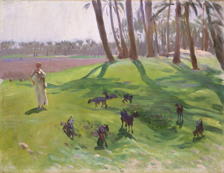 John Singer Sargent Landscape with Goatherd (mk18) oil painting picture